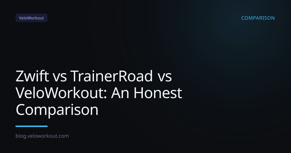 Zwift vs TrainerRoad vs VeloWorkout: An Honest Comparison